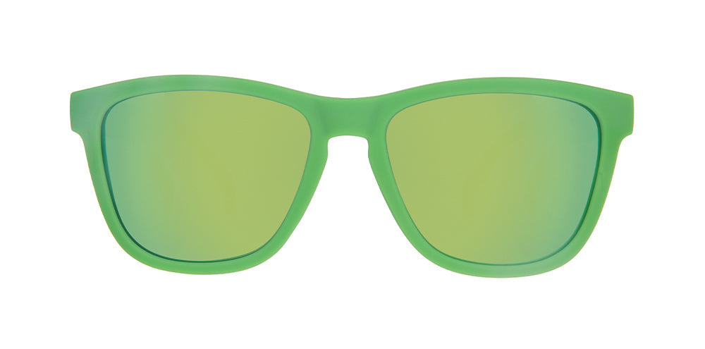 Strawberries are my Jam |green and red traditional sunglasses with green reflective lenses | Limited Edition Farmers Market goodr sunglasses