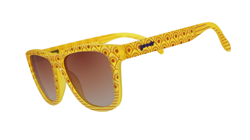 Scusi, Coming Through | yellow square sunglasses with gradient amber lenses| Milan tour inspired goodr OG sunglasses