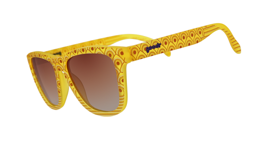 Scusi, Coming Through | yellow square sunglasses with gradient amber lenses| Milan tour inspired goodr OG sunglasses