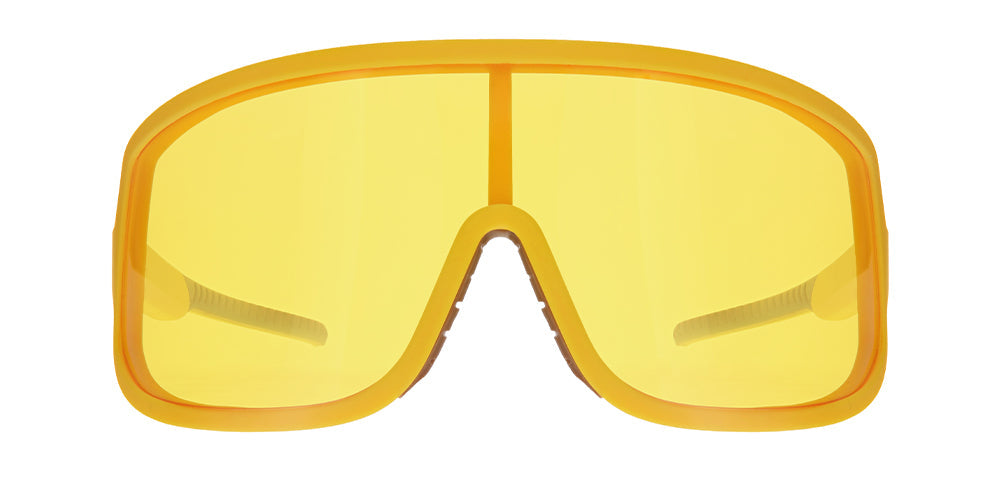 THESE SHADES ARE BANANAS |yellow wrap around sunglasses with yellow non reflective lenses | Limited Edition Farmers Market goodr sunglasses